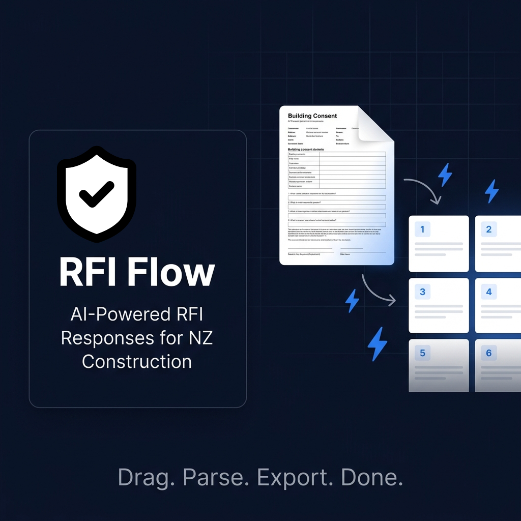Construction App Rfi RFI Flow | AI-Powered Council RFI Response Tool for NZ Construction
